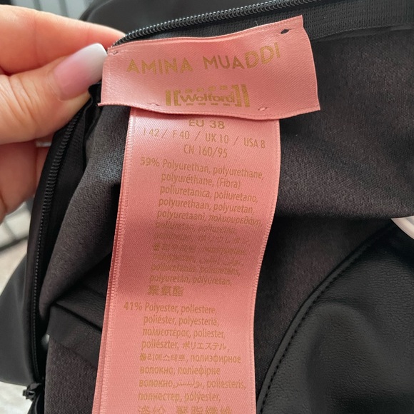 Wolford x Amina Muaddi Faux Leather Bodysuit - Brand New - Picture 8 of 8